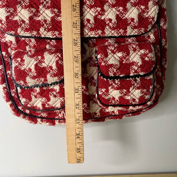 VERA BRADLEY Saddlebag Hipster HOUNDSTOOTH RED TWEED - Picture 14 of 16